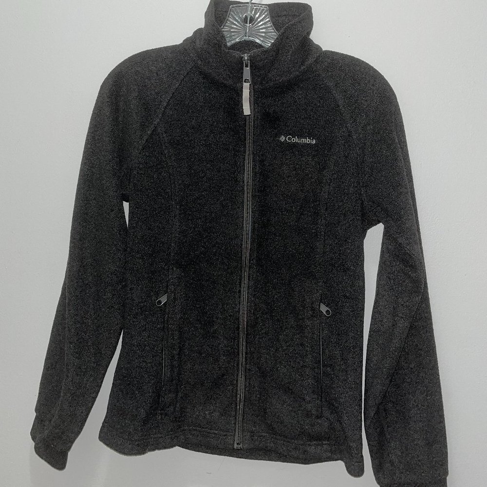 Columbia Charcoal-Gray Zip Up Jacket Large (14-16)